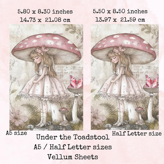 Under the Toadstool - Printed Vellum - Stationery - Watercolour