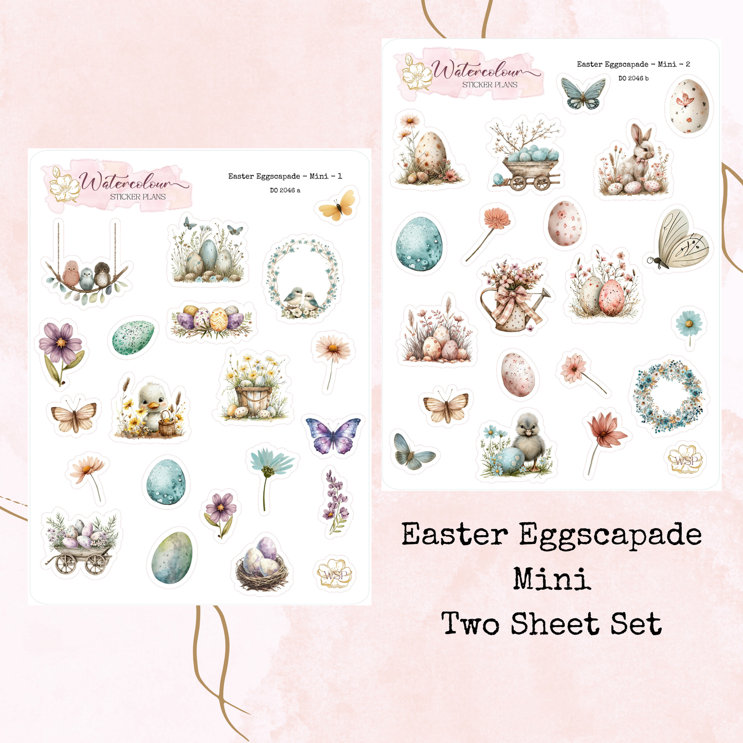 Easter Eggscapade - Mini Size - Planner and Journal Stickers - Stationery - Watercolour