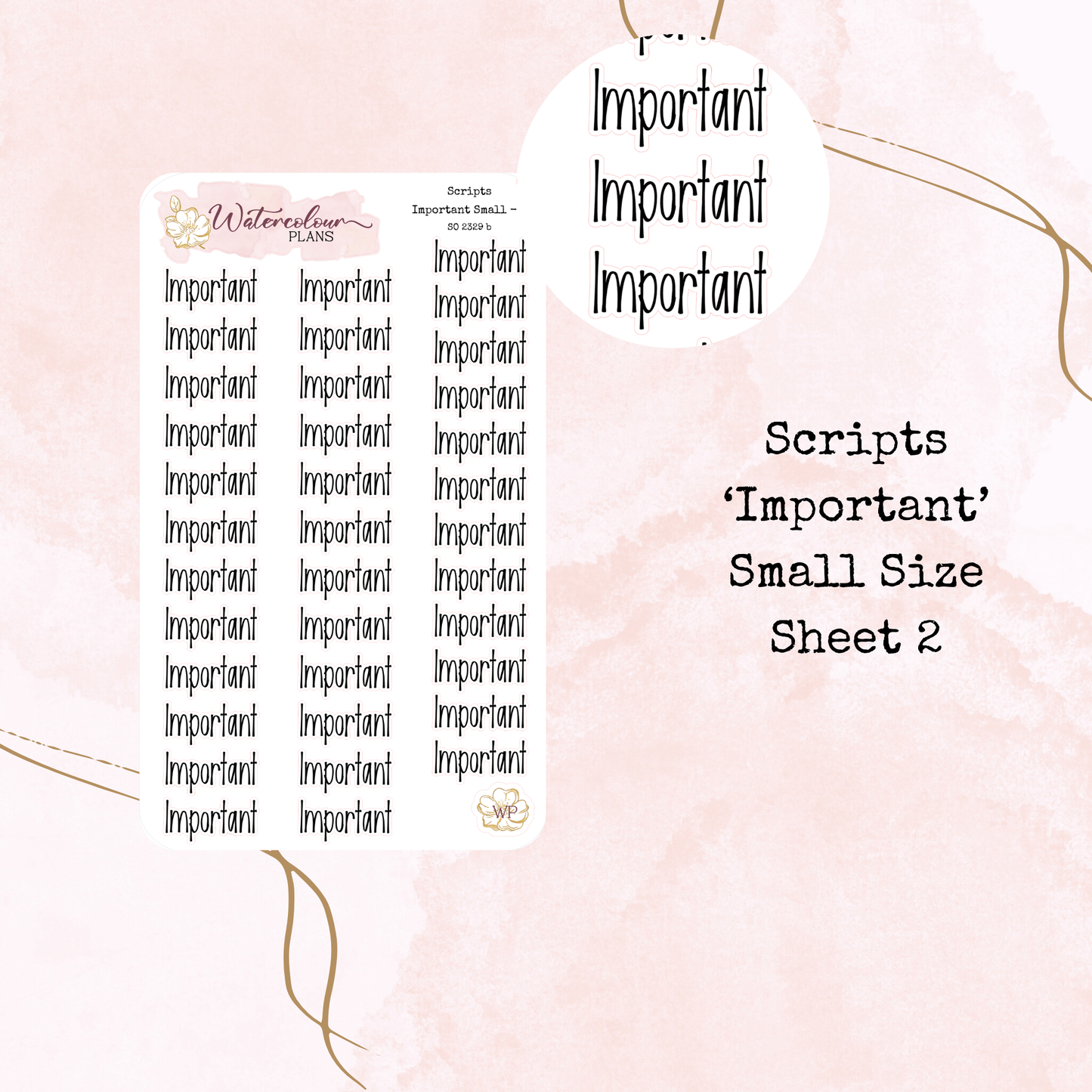 Important Scripts - Four Sizes - Planner and Journal Stickers - Stationery