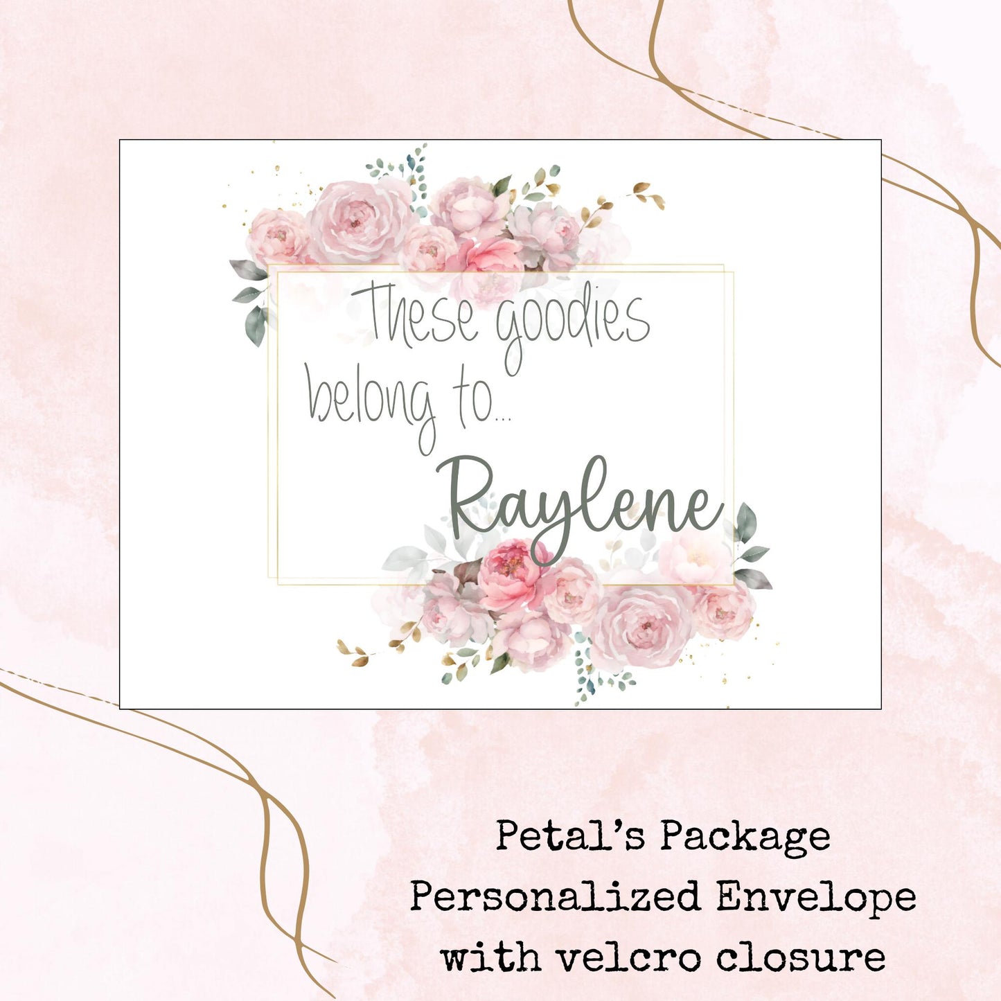 Petal's Package - Custom Plastic Envelope - Stationery - Storage - Watercolour