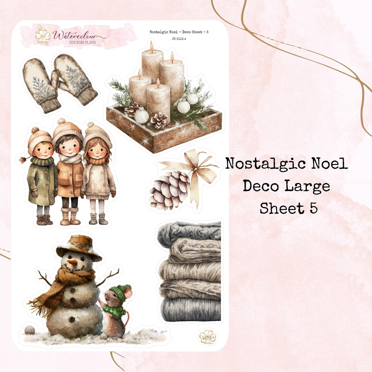 Nostalgic Noel - Christmas Deco - Planner and Journal Stickers - Stationery - Watercolour