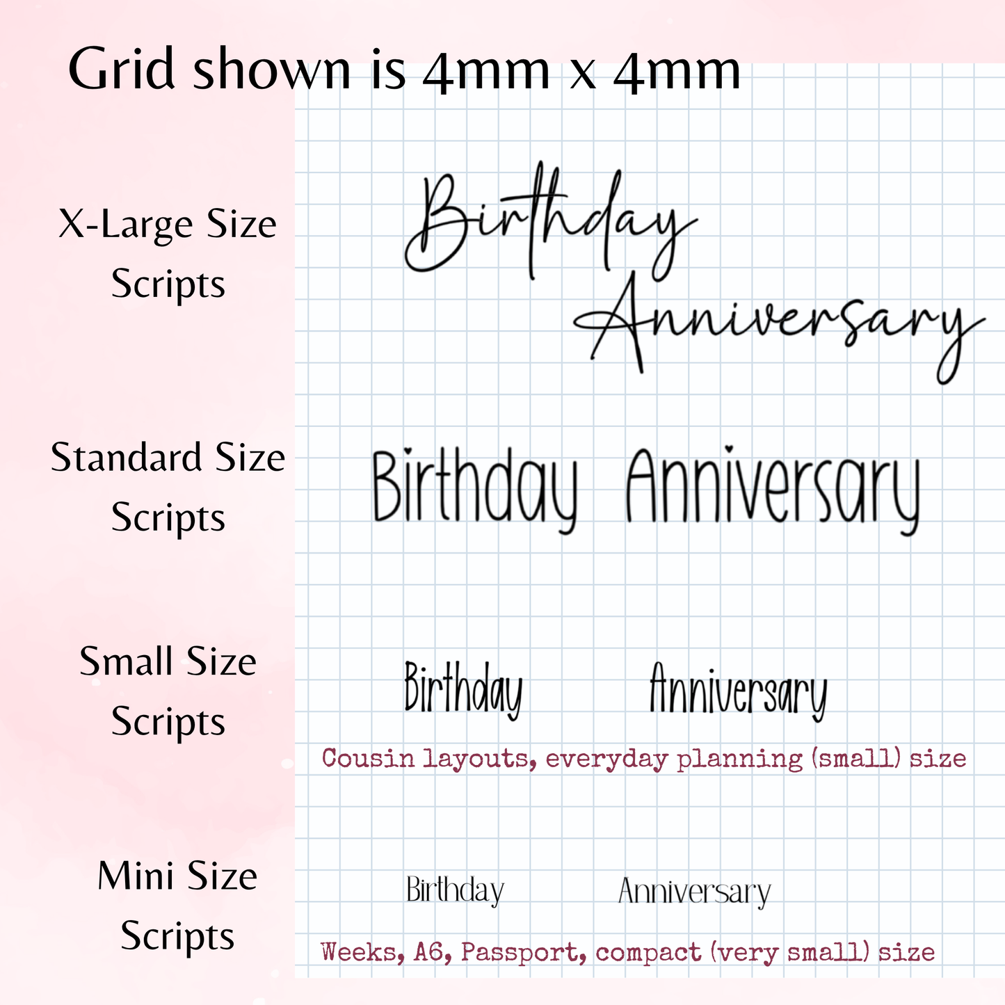 Groceries - Scripts - Four Sizes - Planner and Journal Stickers - Stationery