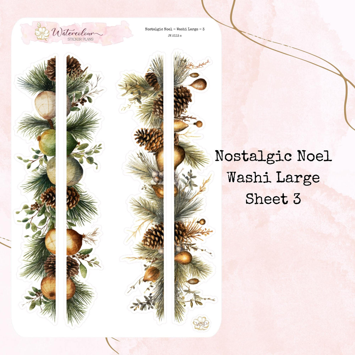 Nostalgic Noel - Christmas Deco - Planner and Journal Stickers - Stationery - Watercolour