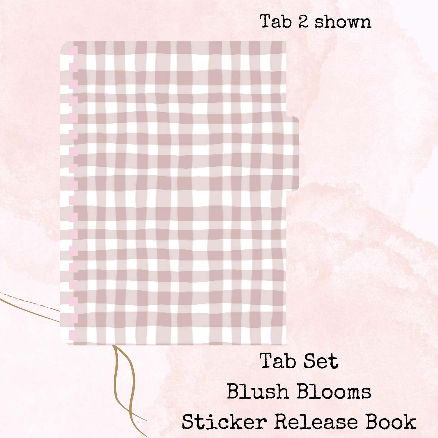 Blush Blooms - Tab Set - Sticker Release Book Accessory - Stationery - Watercolour