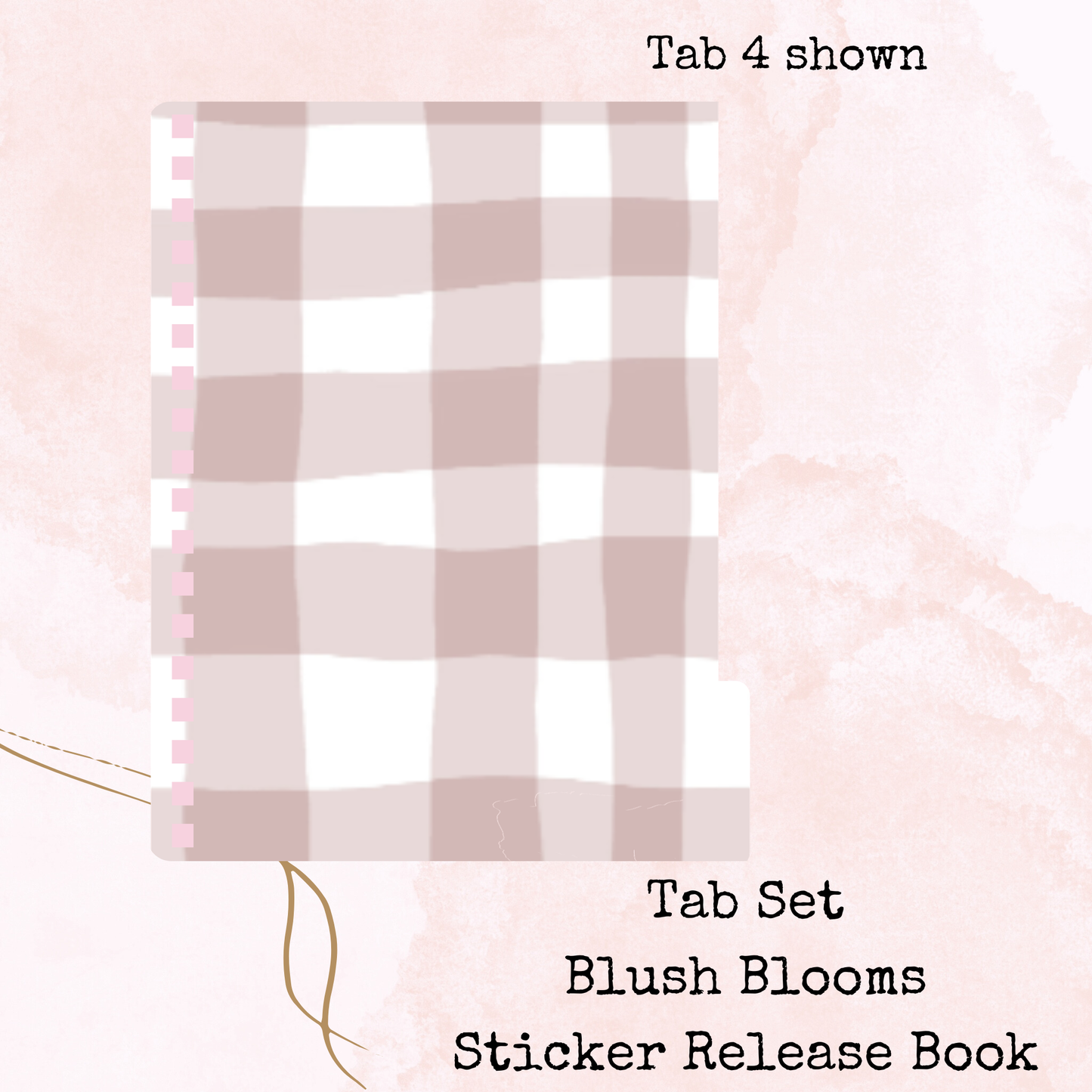 Blush Blooms - Tab Set - Sticker Release Book Accessory - Stationery - Watercolour