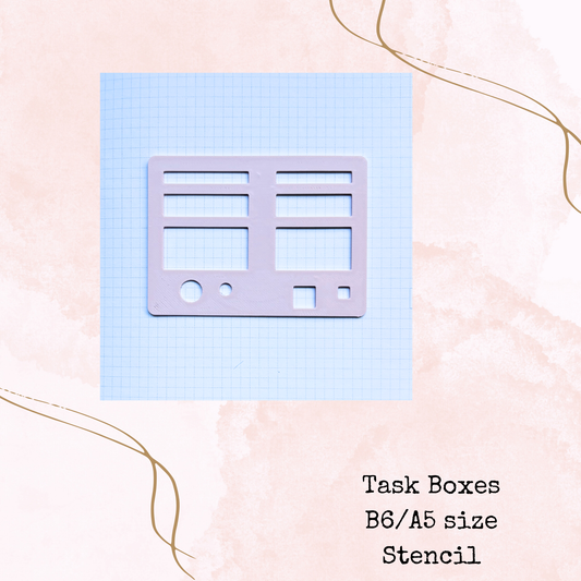 Planner Stencil - Task Boxes - B6 - A5
