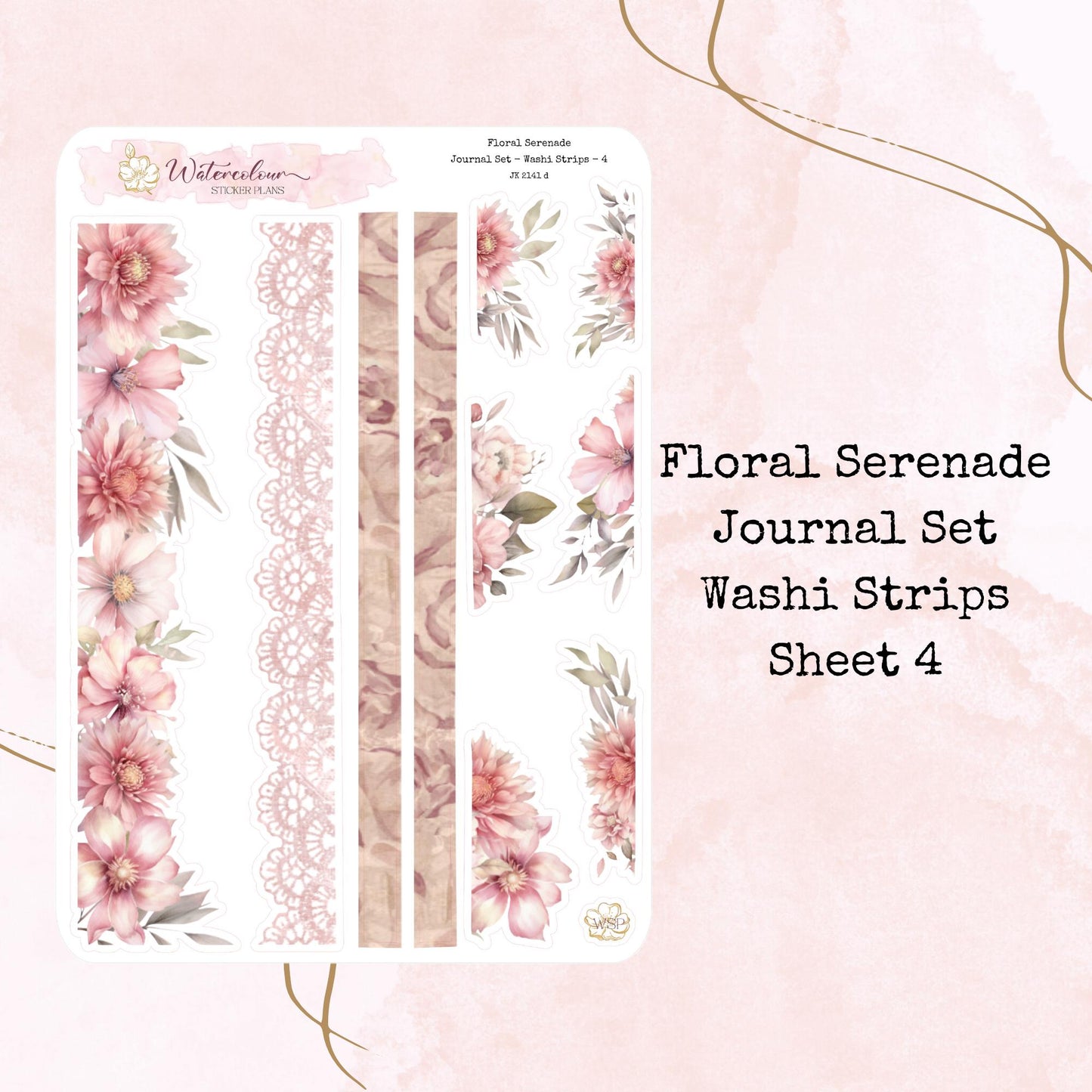 Floral Serenade - Journal Set - Planner and Journal Stickers - Stationery - Watercolour