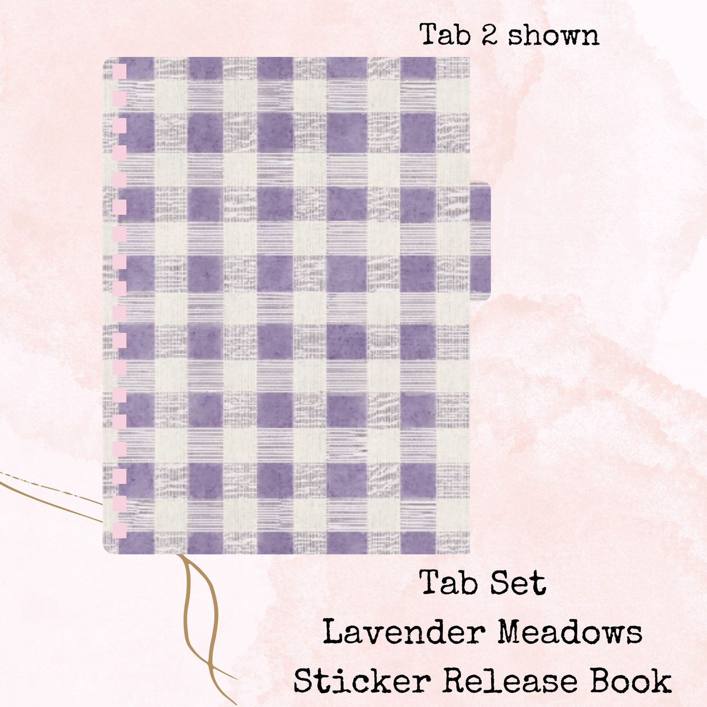 Lavender Meadows - Tab Set - Sticker Release Book Accessory - Stationery - Watercolour