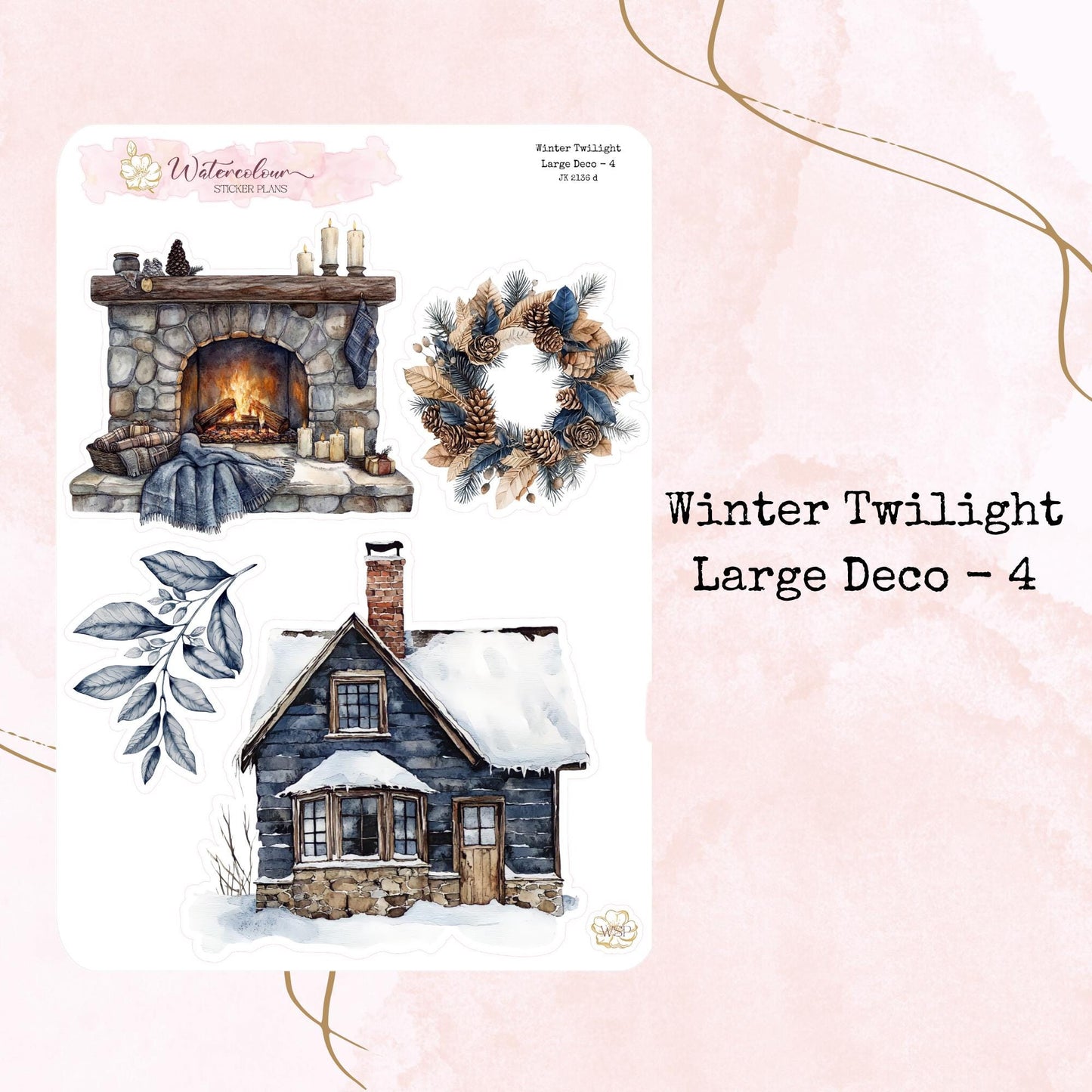 Winter Twilight - Journal Set - Planner Stickers - Stationery - Watercolour