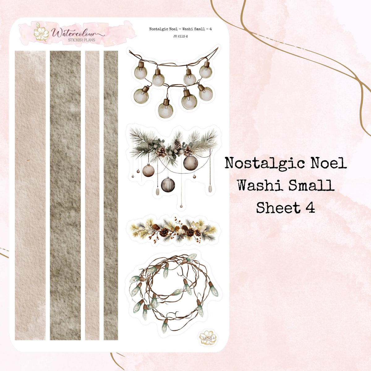 Nostalgic Noel - Christmas Deco - Planner and Journal Stickers - Stationery - Watercolour