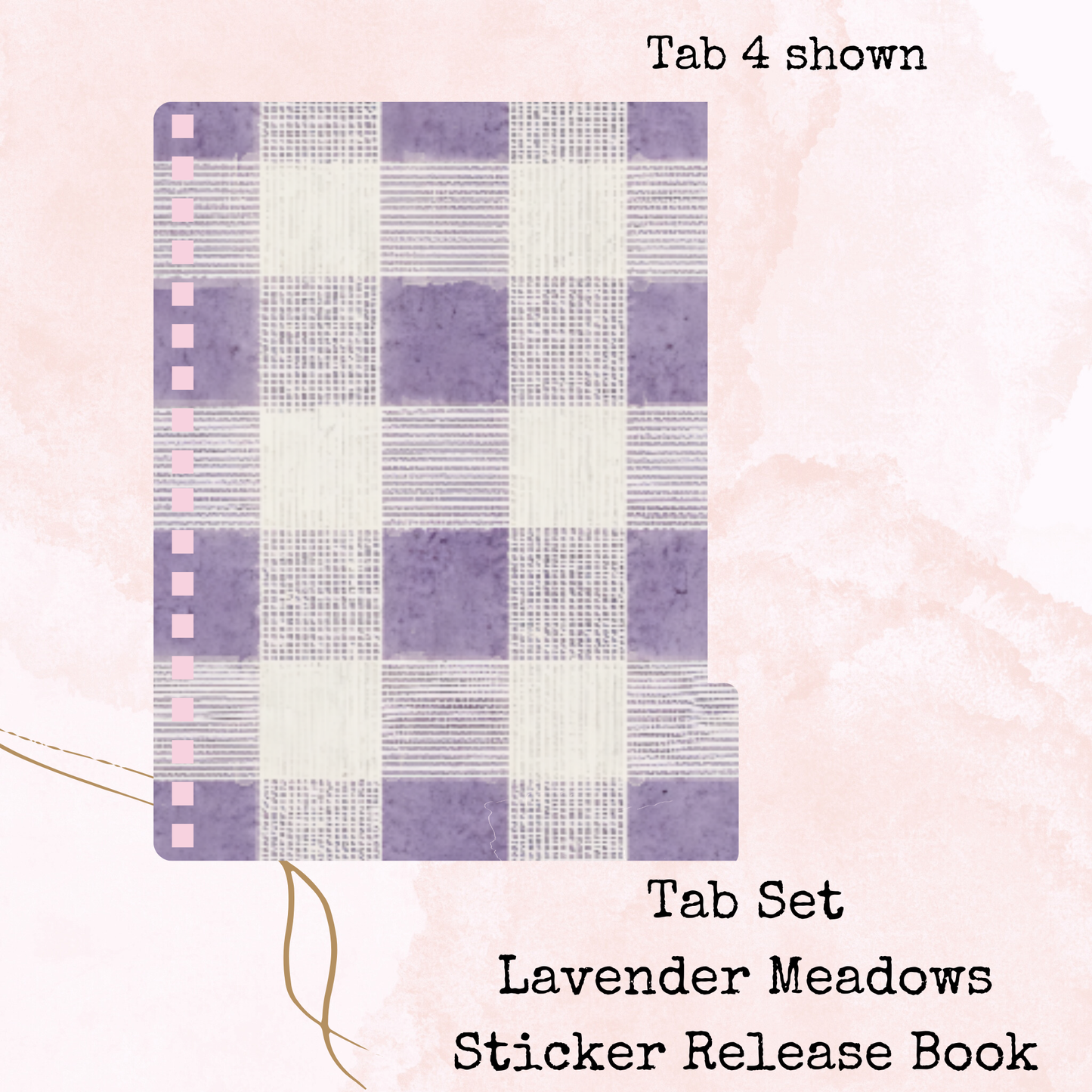 Lavender Meadows - Tab Set - Sticker Release Book Accessory - Stationery - Watercolour