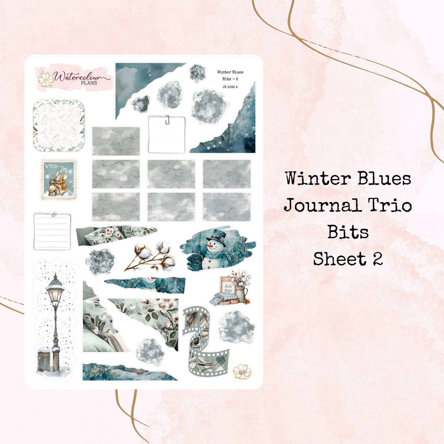 Winter Blues - Journal Trio - Winter Planner Stickers