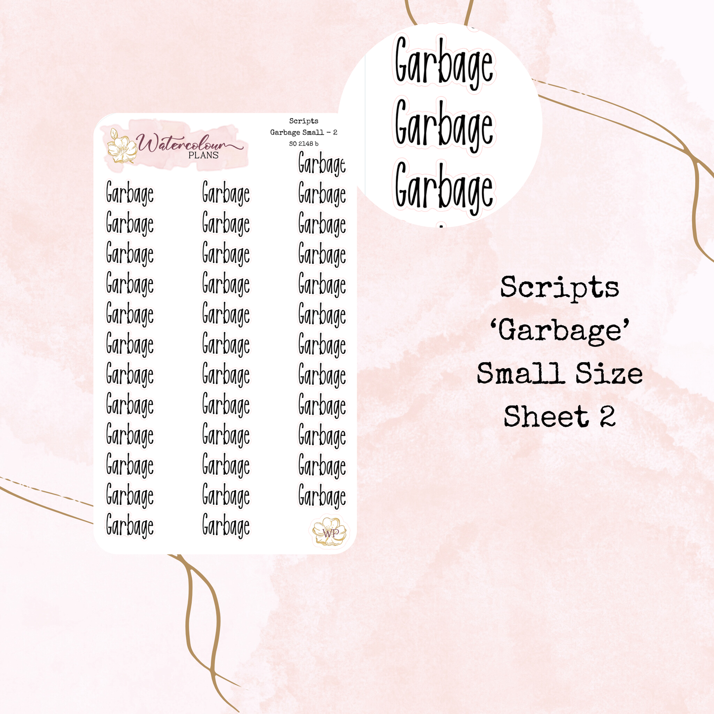 Garbage Scripts - Four Sizes - Planner and Journal Stickers - Stationery