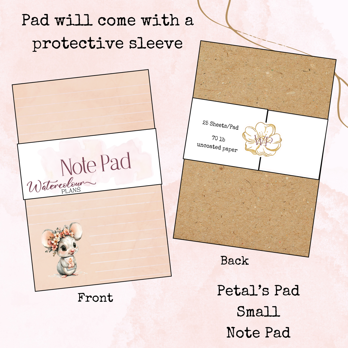 Petal's Pad - Note Pad - Stationery - Watercolour