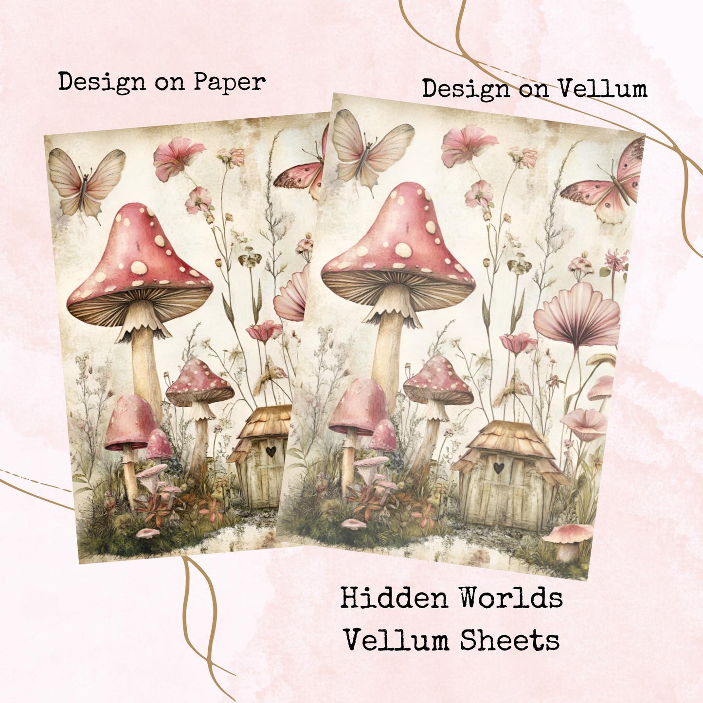 Hidden Worlds - Printed Vellum - Stationery - Watercolour