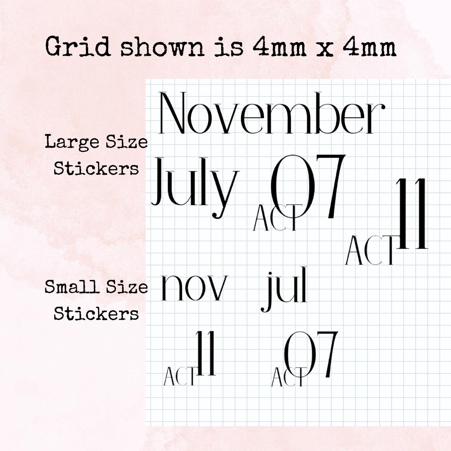Month Stickers - Planner and Journal Stickers - Stationery