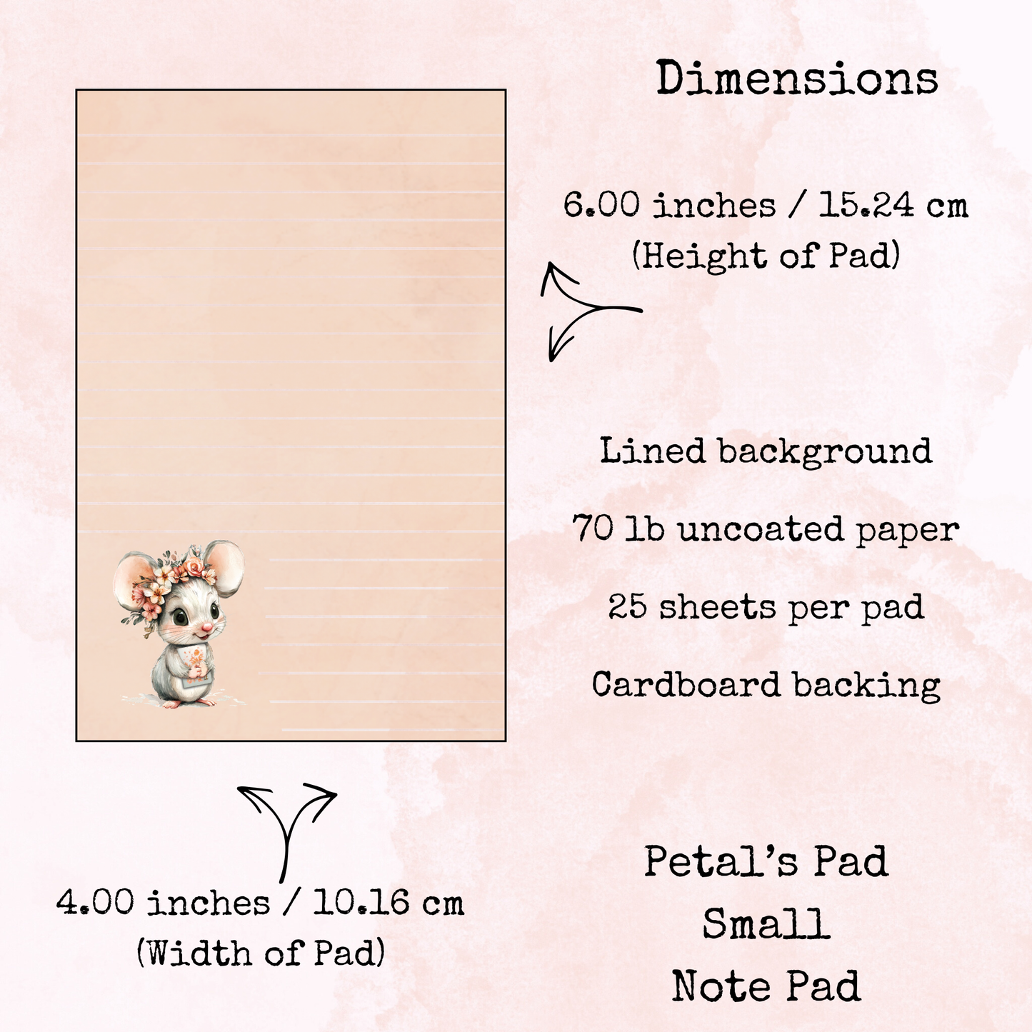 Petal's Pad - Note Pad - Stationery - Watercolour