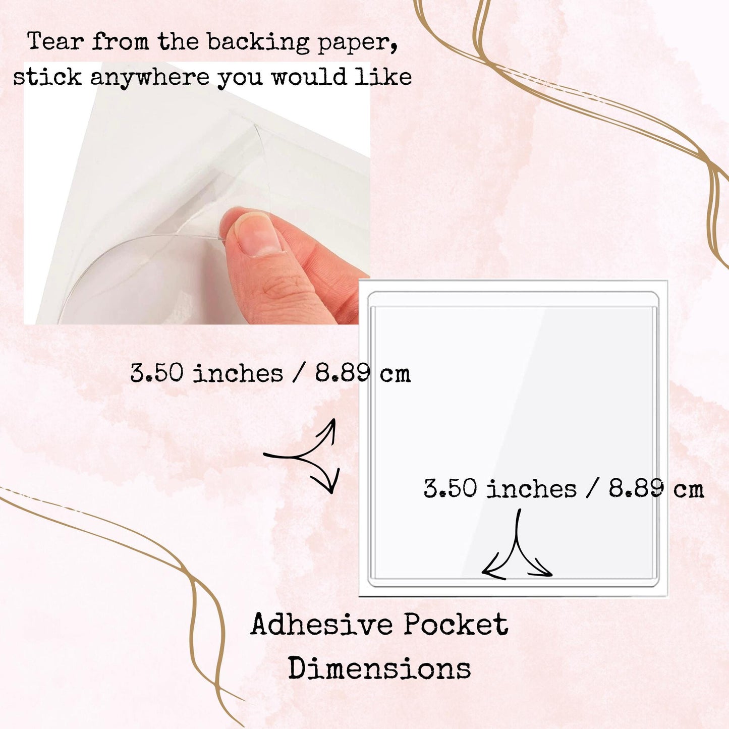 Window Flowers - Adhesive Pocket - Small Size - Stationery Supplies - Watercolour