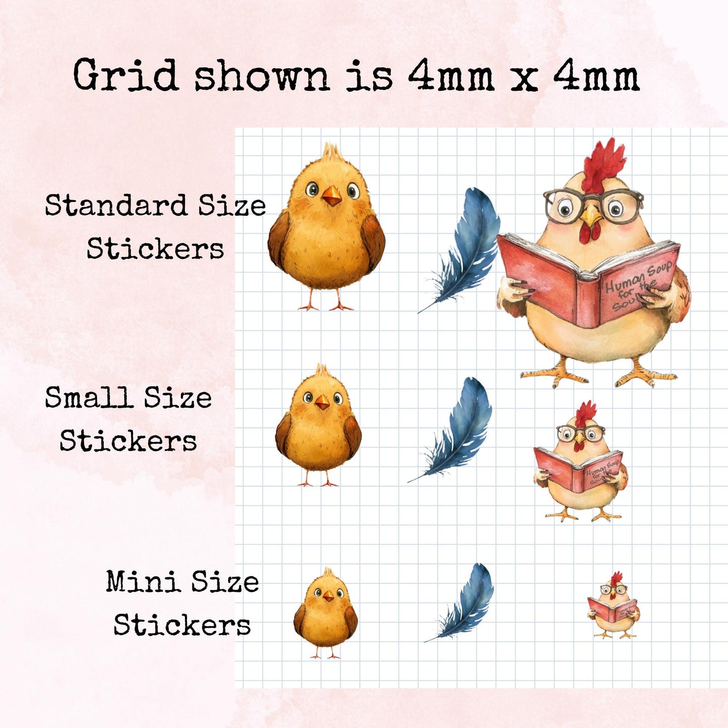 Feathered Friends - Small Size - Planner and Journal Stickers - Stationery - Watercolour