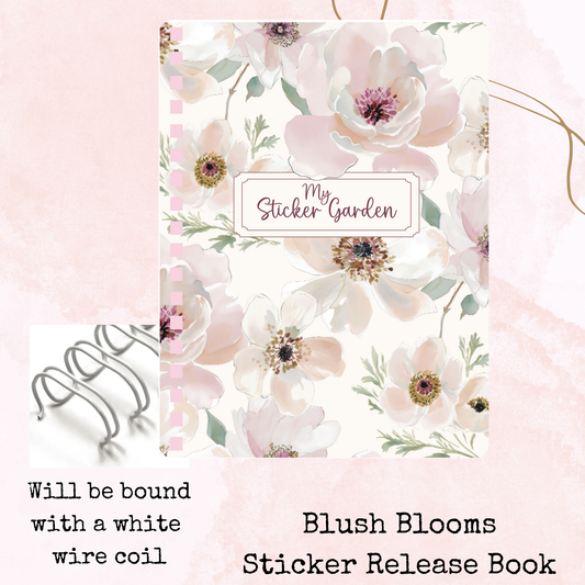 My Sticker Garden - Blush Blooms - Sticker Release Book - Planner and Journal Accessory - Stationery - Watercolour