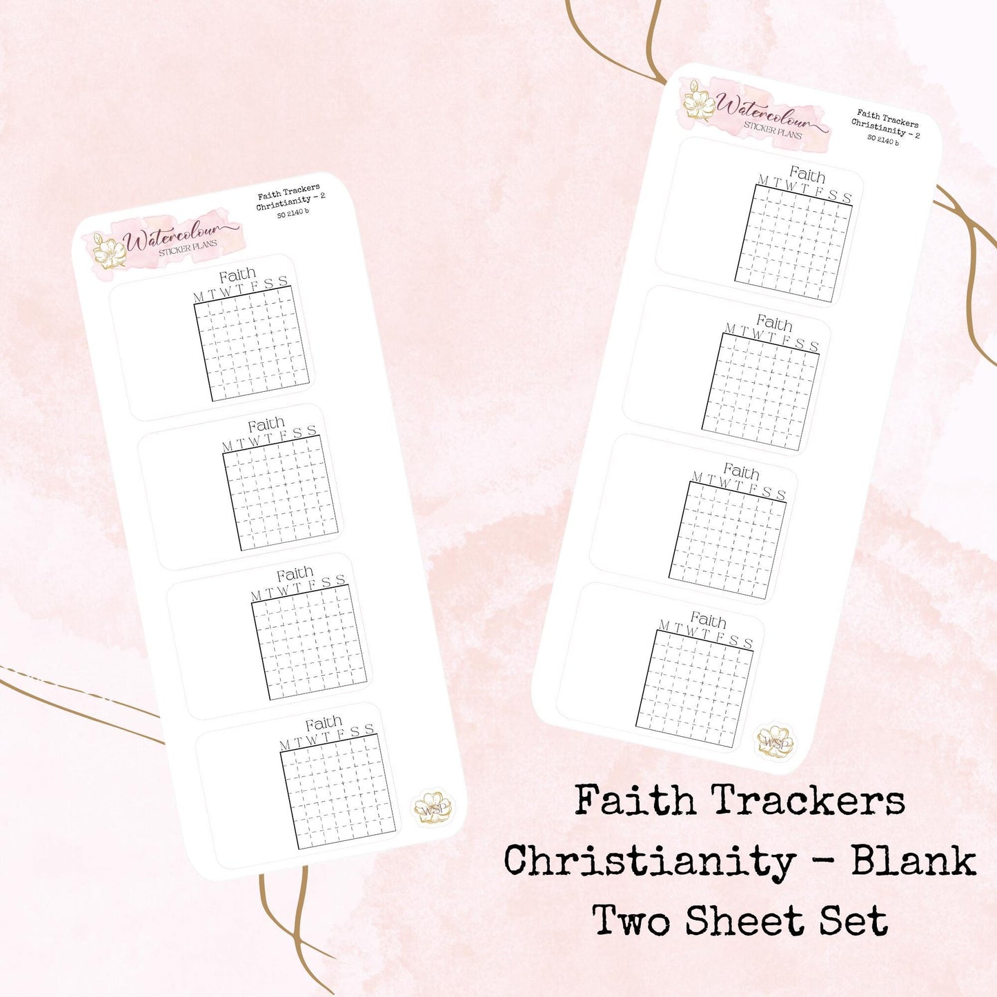 Faith Trackers - Christianity - Tracker Stickers - Planner and Journal Stickers - Stationery