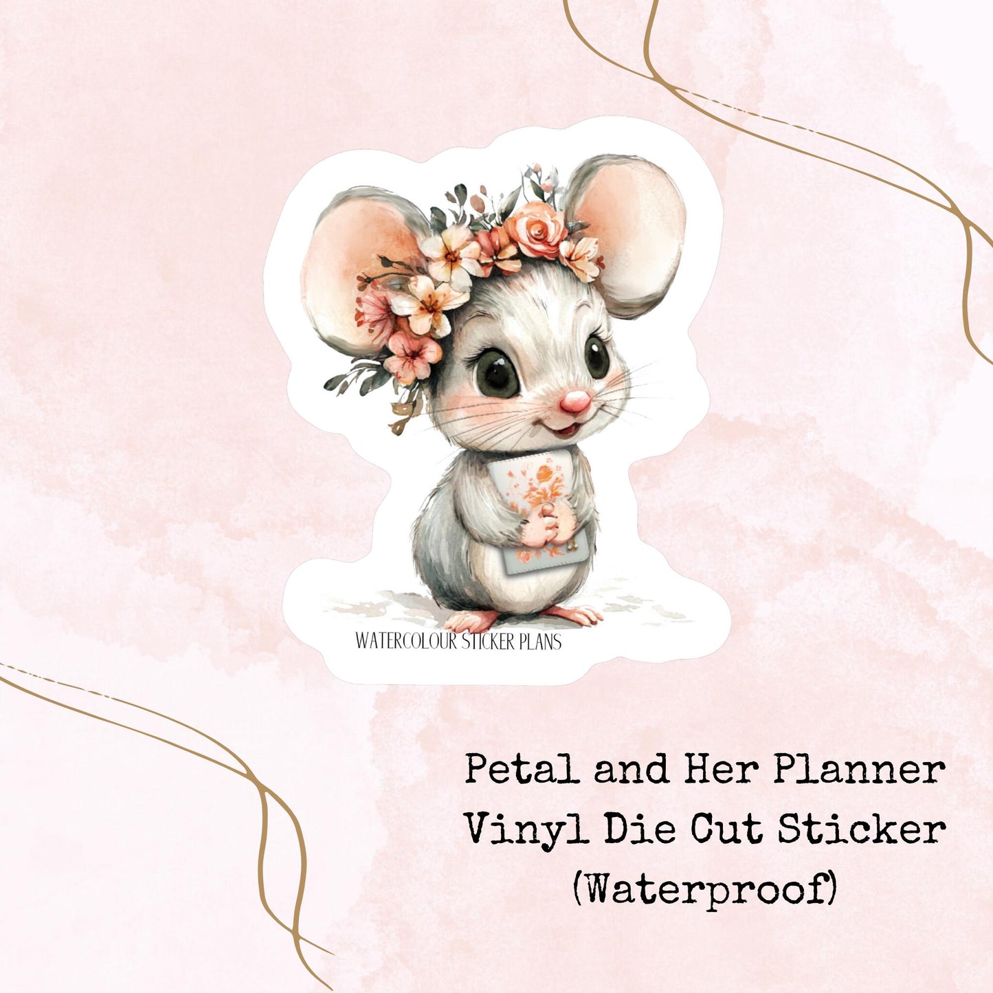 Petal and her Planner - Vinyl Die Cut - Waterproof Stickers