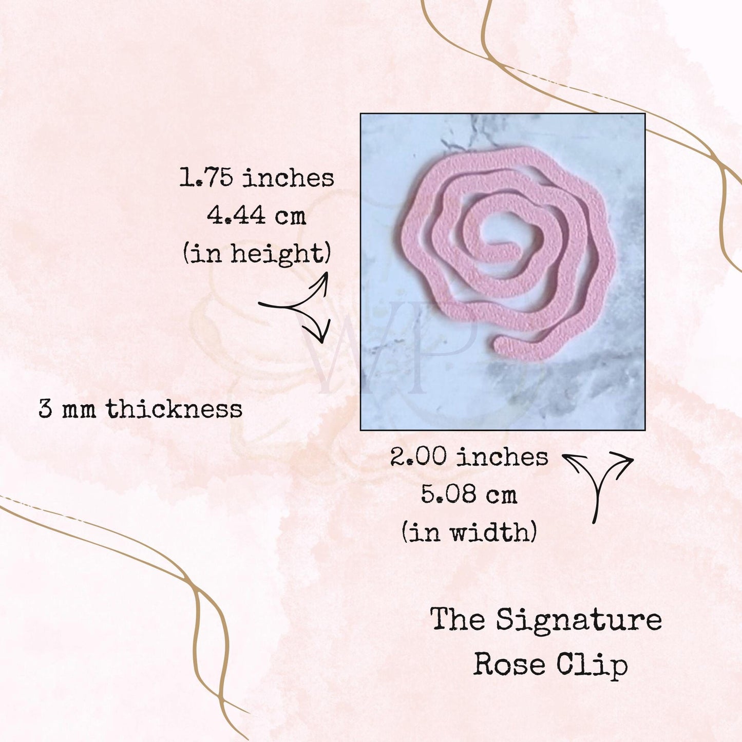 Signature Rose Clip - Large Paper Clip - Planner Accessory - Page Marker