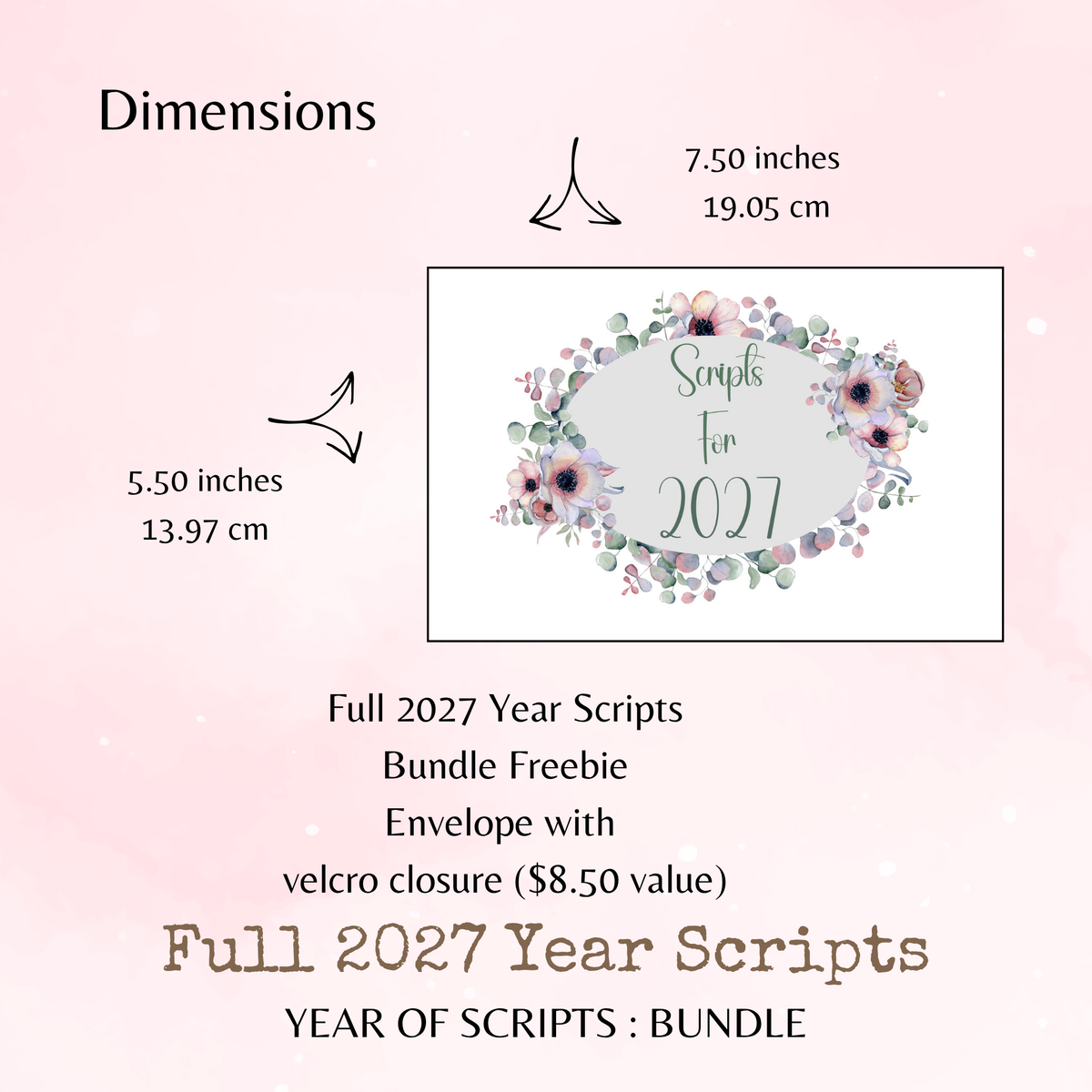 Full Year of Scripts Bundle - 2027 - Script Stickers - Days Weeks Months - Stationery