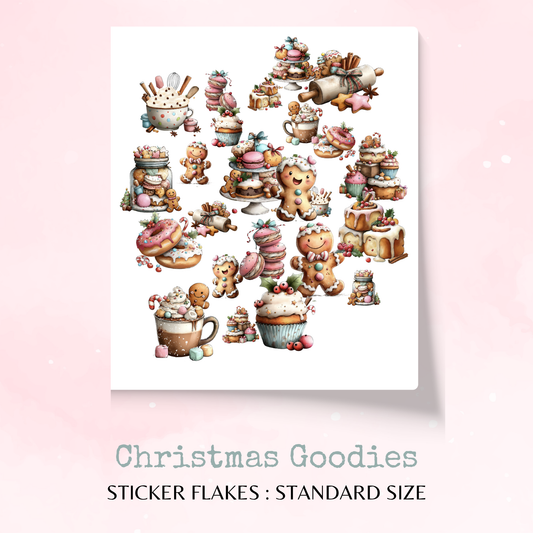 Christmas Goodies - Sticker Flakes - Planner and Journal Stickers - Stationery - Watercolour