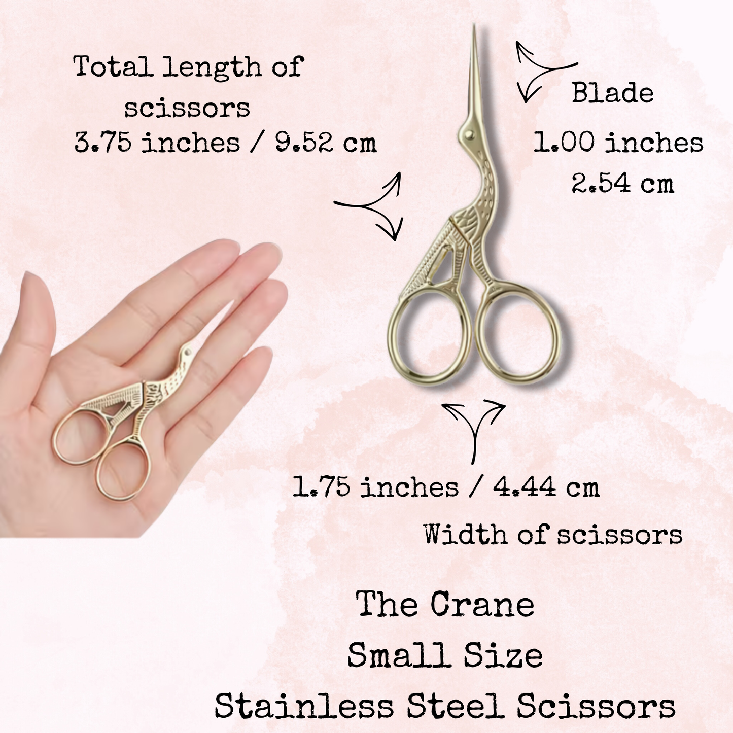 The Crane - Stainless Steel Scissors - Small Size - Planner Accessories - Tools