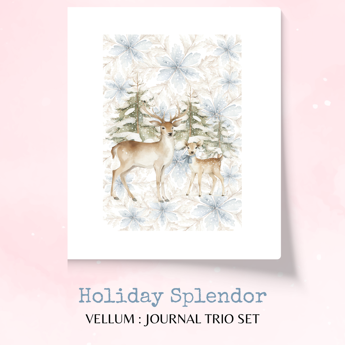 Holiday Splendor - Printed Vellum - Dashboard - Stationery - Watercolour