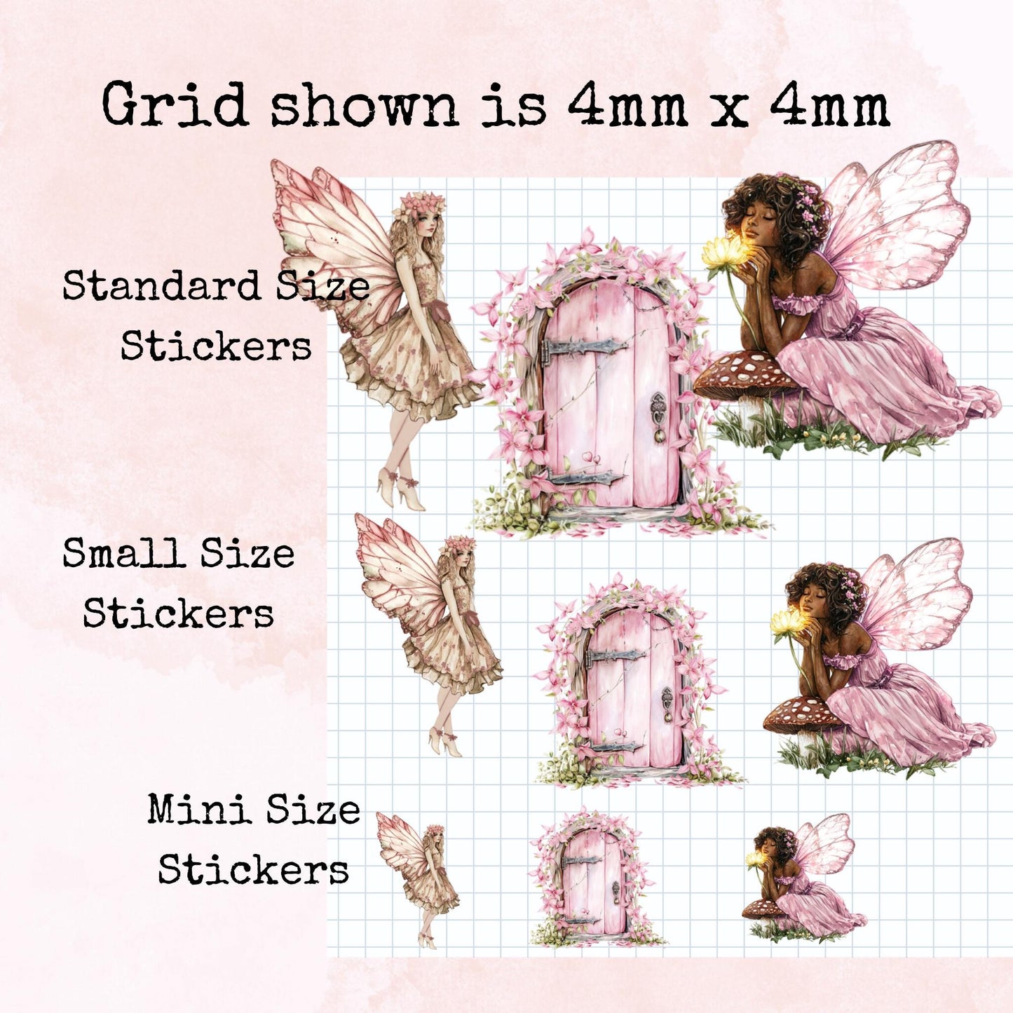 The Pink Faerie Chronicles - Standard Size - Planner and Journal Stickers - Stationery - Watercolour