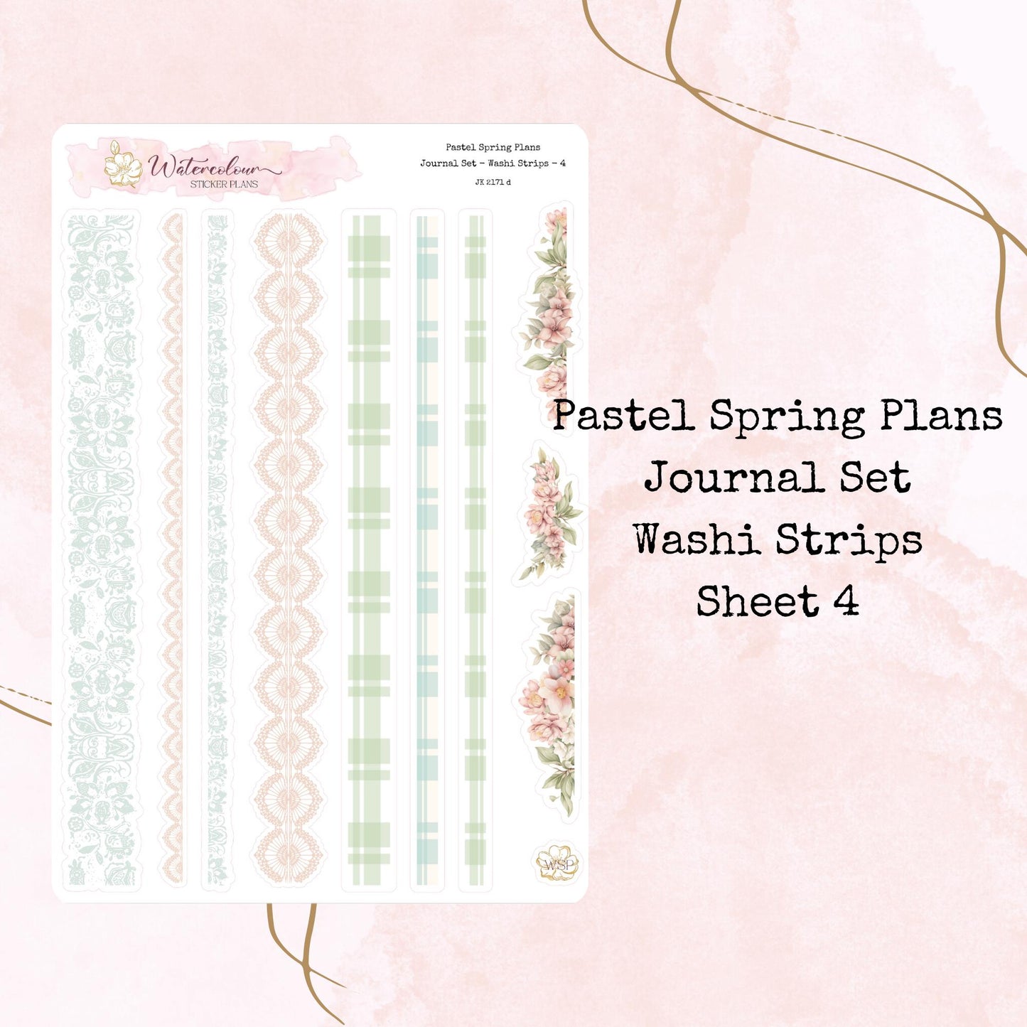 Pastel Spring Plans - Journal Set - Planner and Journal Stickers - Stationery - Watercolour