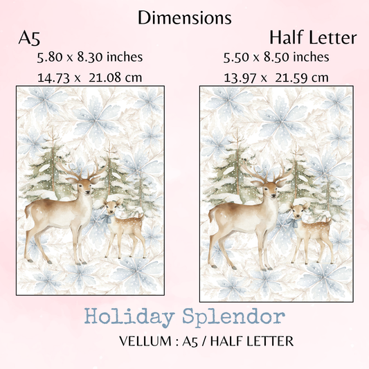 Holiday Splendor - Printed Vellum - Dashboard - Stationery - Watercolour