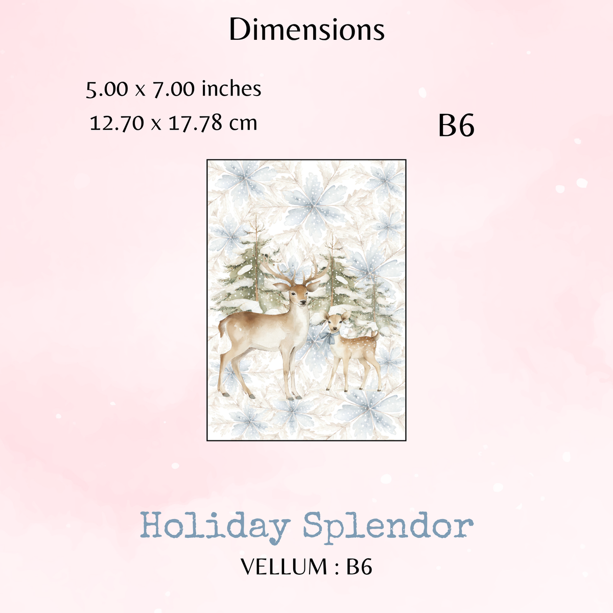 Holiday Splendor - Printed Vellum - Dashboard - Stationery - Watercolour