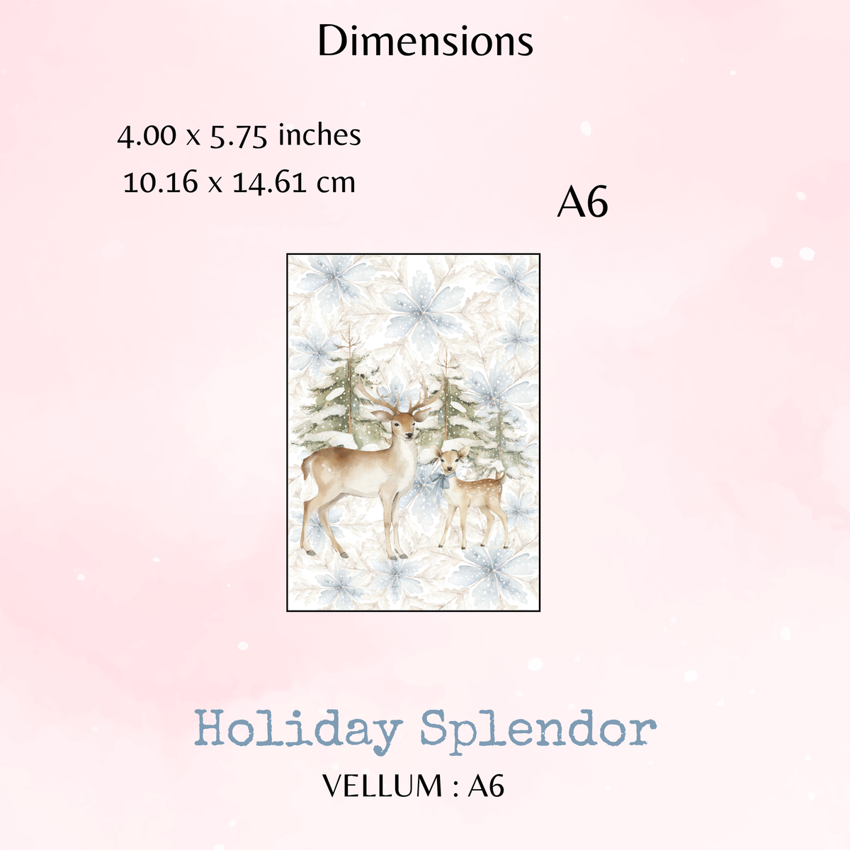 Holiday Splendor - Printed Vellum - Dashboard - Stationery - Watercolour