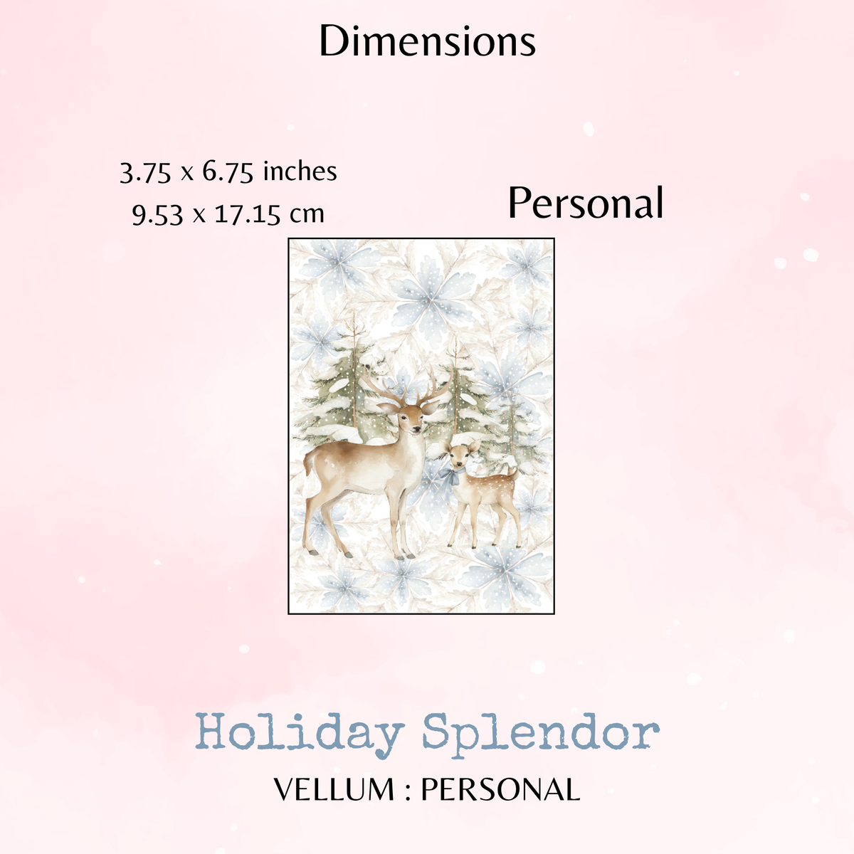 Holiday Splendor - Printed Vellum - Dashboard - Stationery - Watercolour