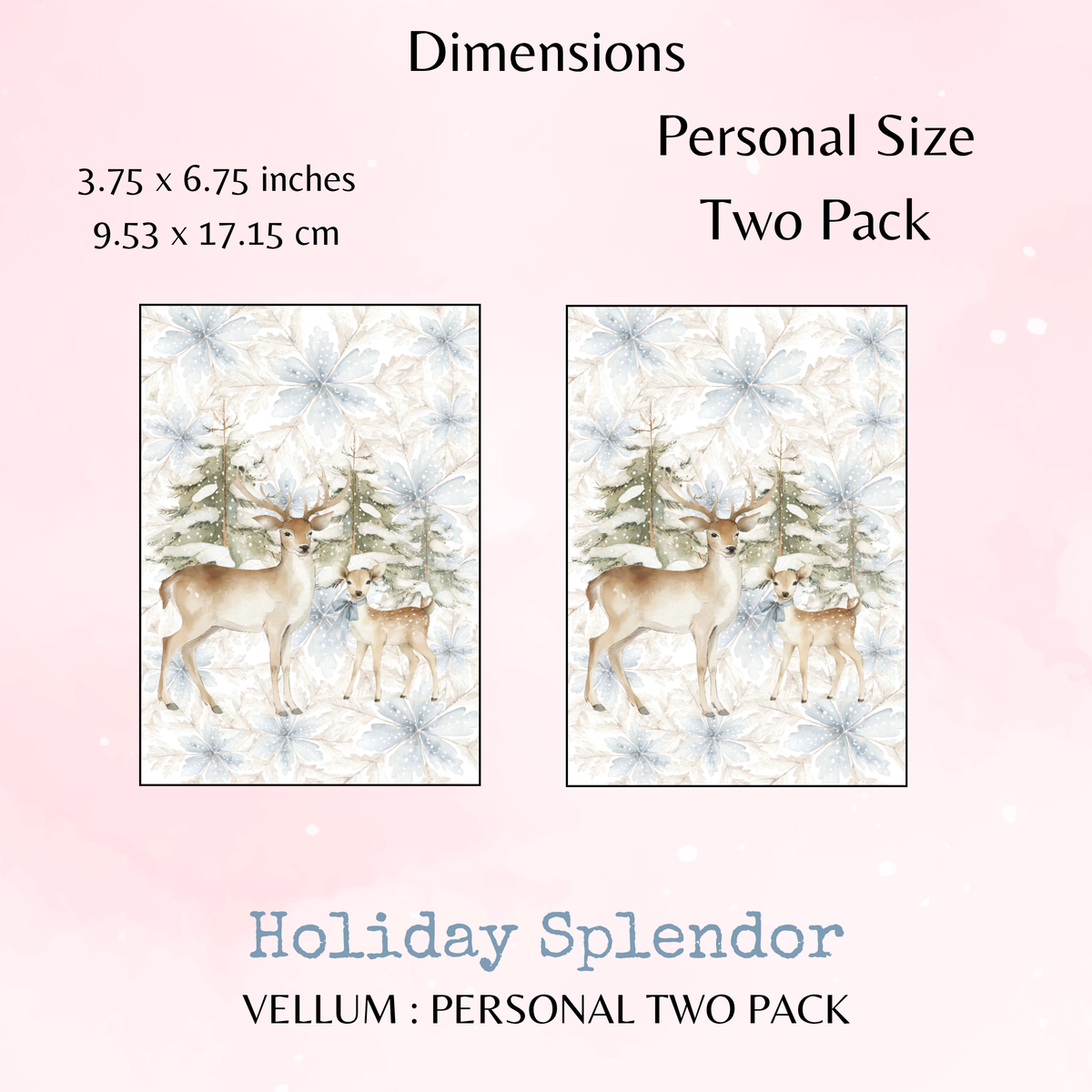 Holiday Splendor - Printed Vellum - Dashboard - Stationery - Watercolour