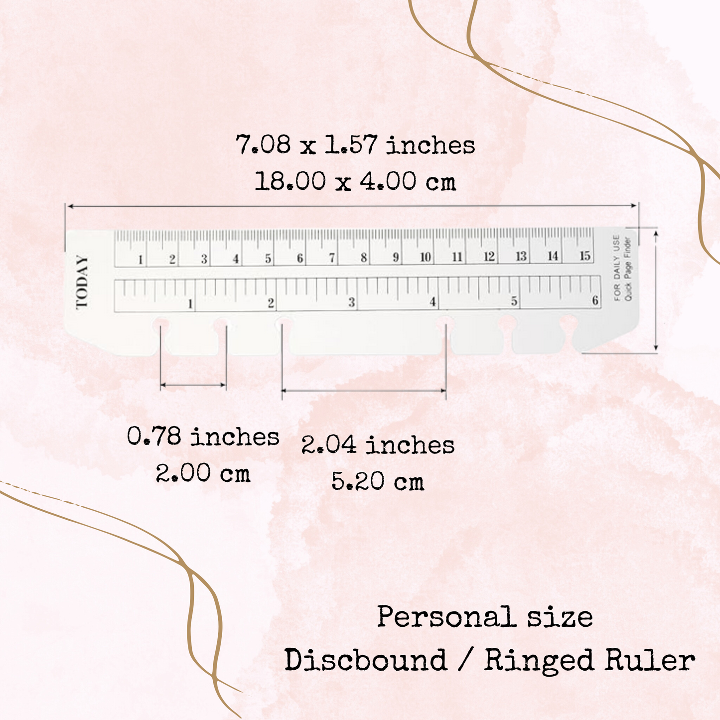 The Singing Birds - Personal Size - Disc-bound Ringed Ruler - Planner Supplies - Watercolour