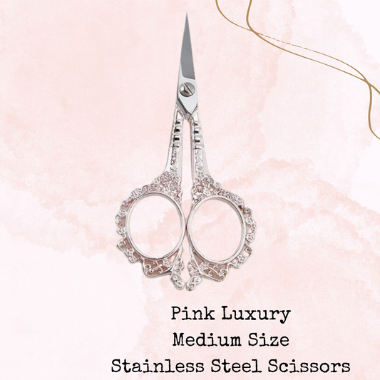 Pink Luxury - Stainless Steel Scissors - Medium Size - Planner Accessories - Tools