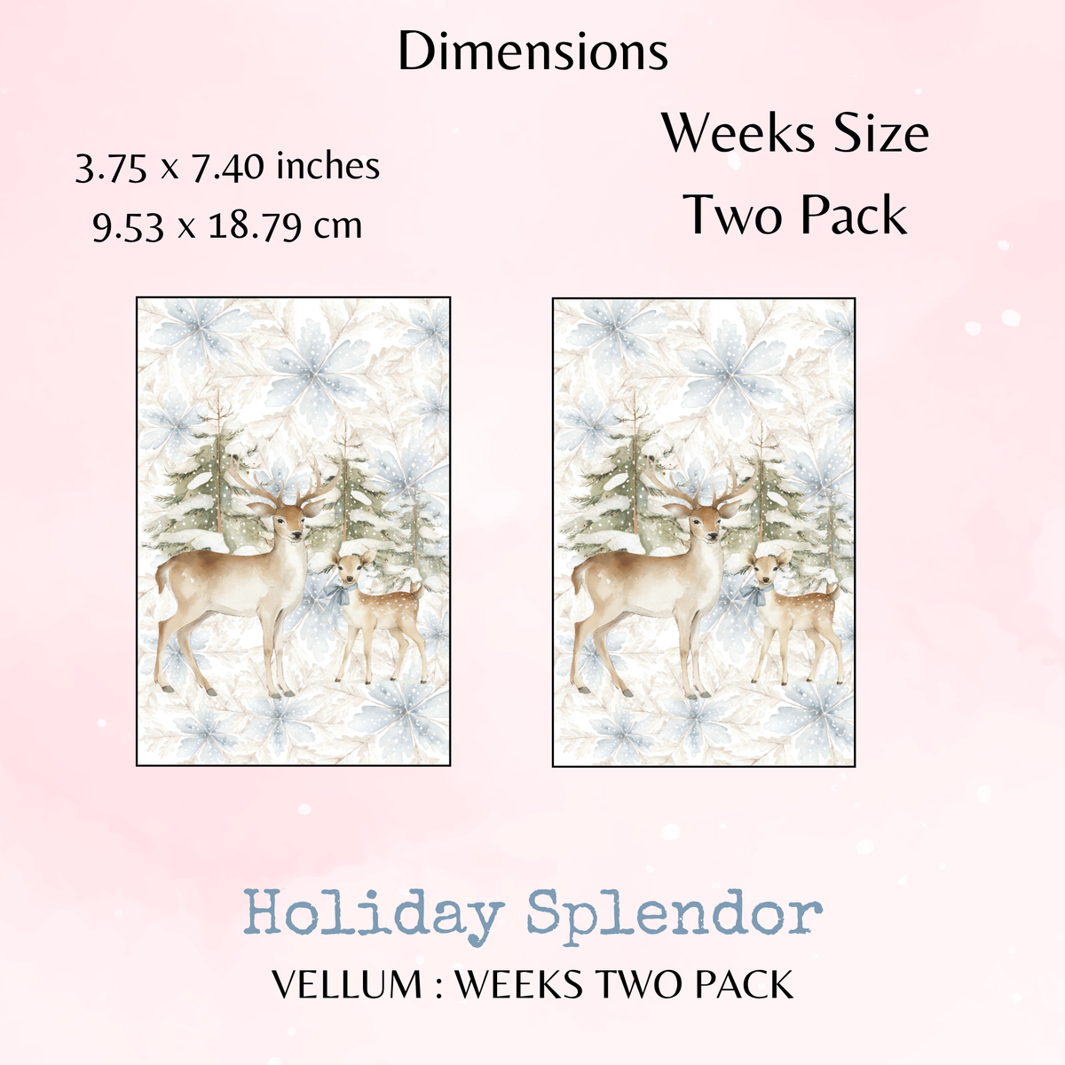 Holiday Splendor - Printed Vellum - Dashboard - Stationery - Watercolour