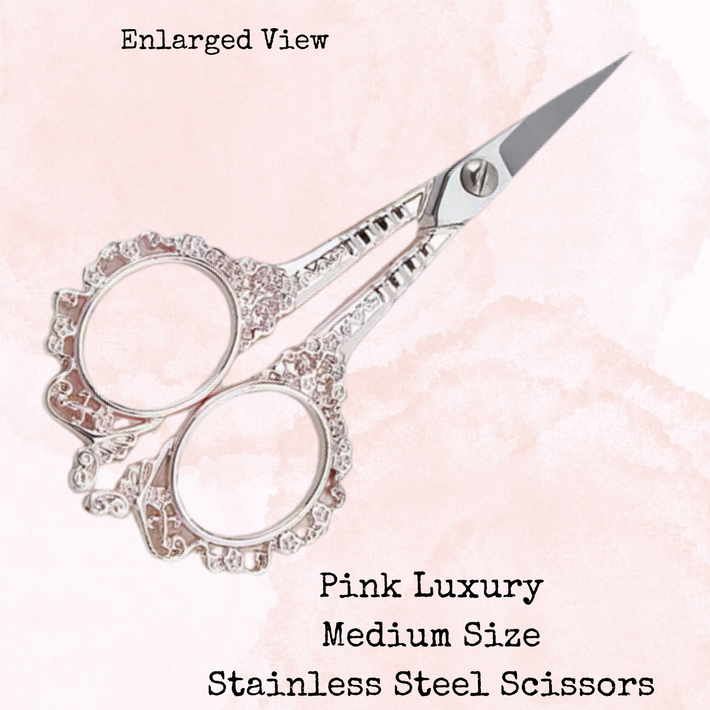 Pink Luxury - Stainless Steel Scissors - Medium Size - Planner Accessories - Tools