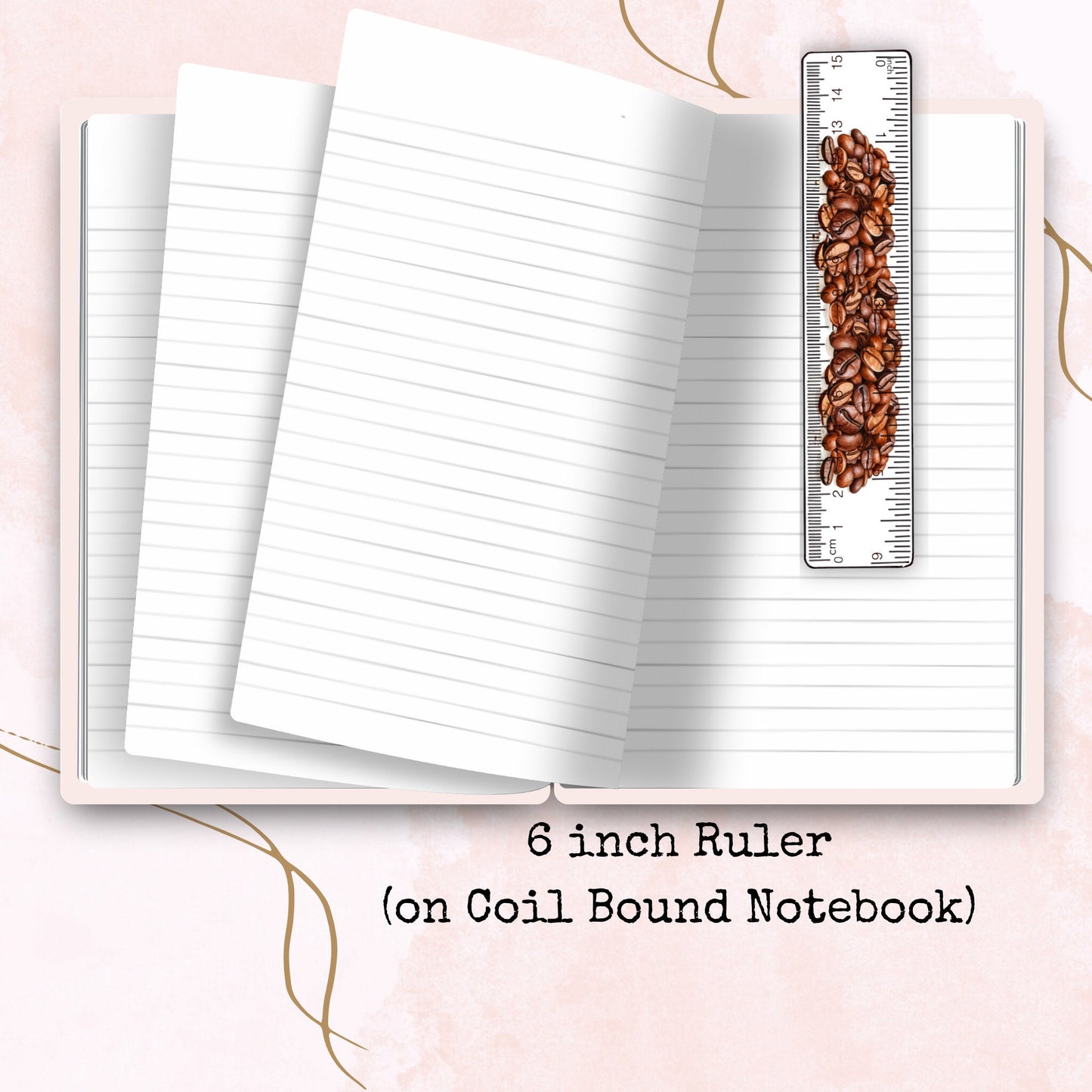 Cozy Coffee - 6 Inch Ruler - Planner Supplies - Watercolour