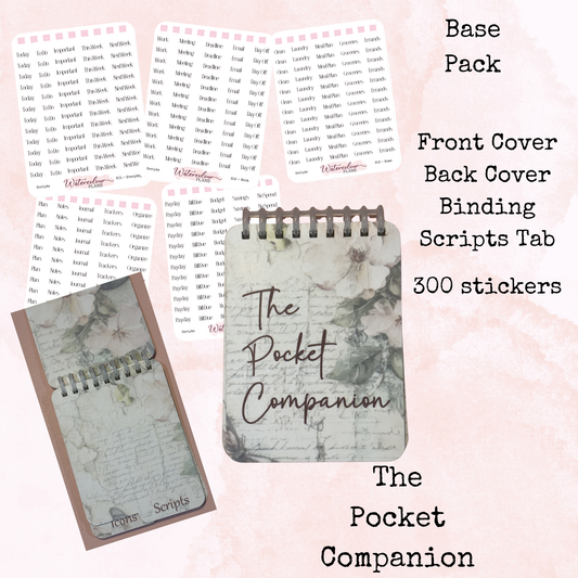 The Pocket Companion - Base Pack - Script Sticker Sheets - Mini Size - Stationery - Watercolour