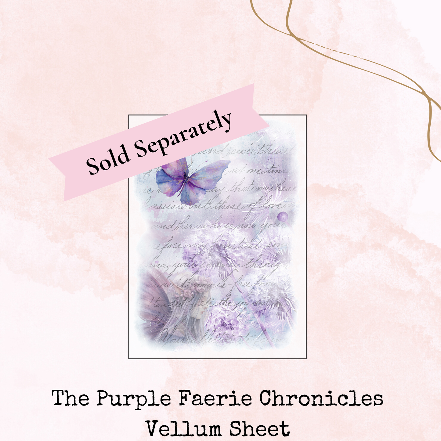 The Purple Faerie Chronicles - Journal Trio - Journal and Planner Stickers - Stationery - Watercolour