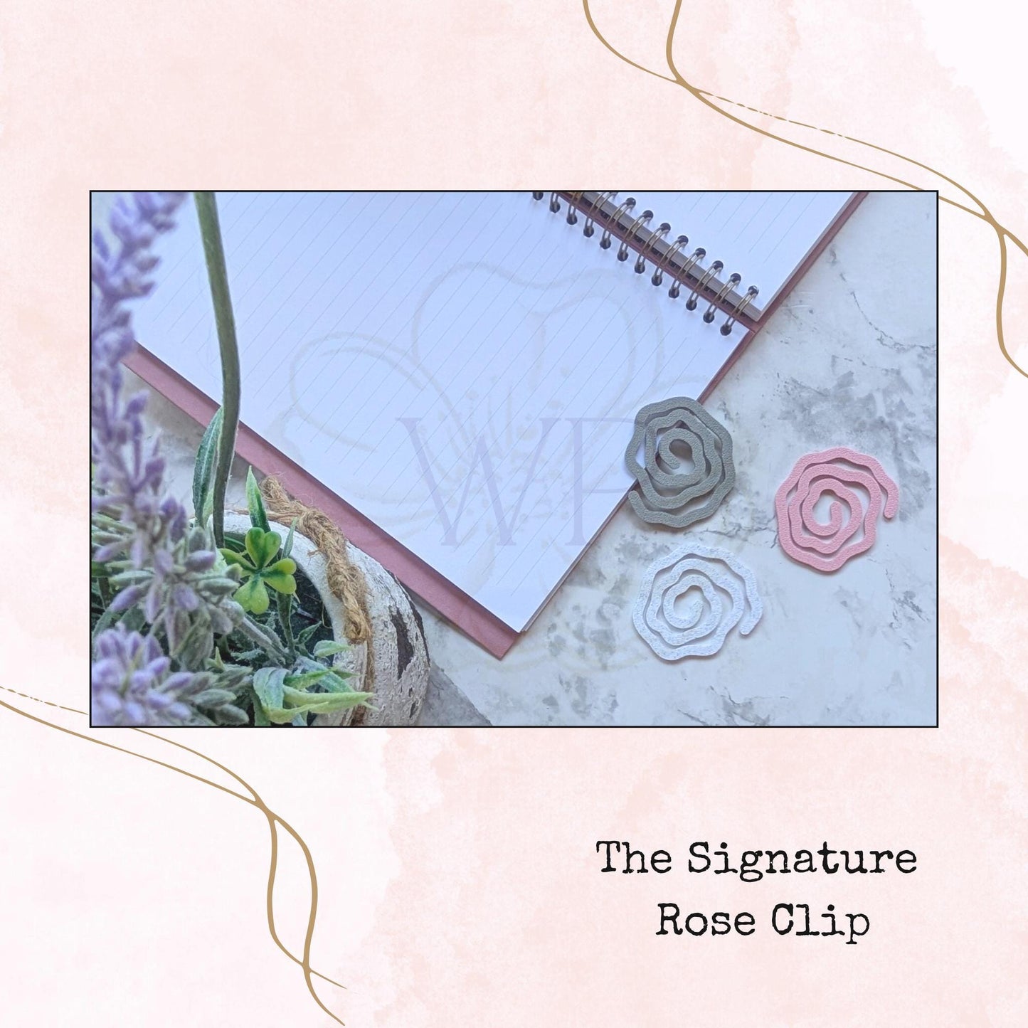 Signature Rose Clip - Large Paper Clip - Planner Accessory - Page Marker