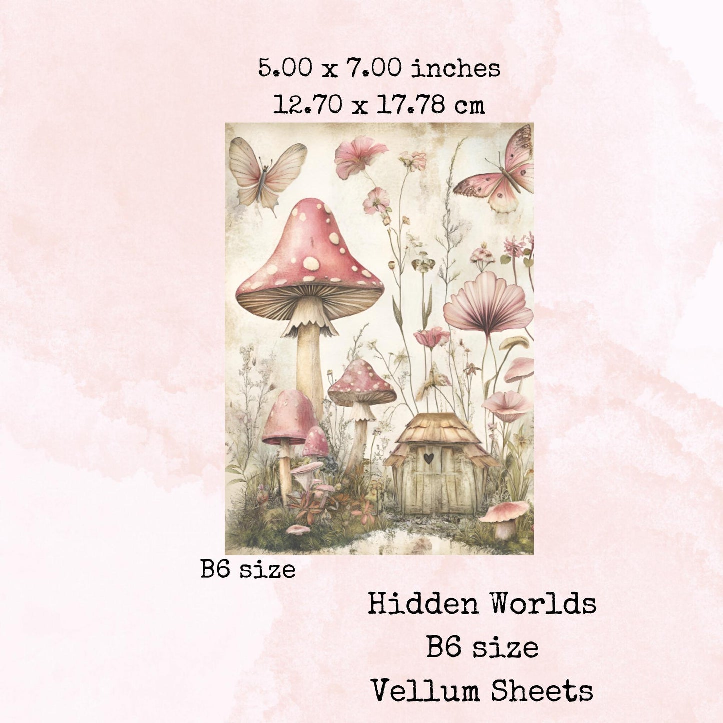 Hidden Worlds - Printed Vellum - Stationery - Watercolour