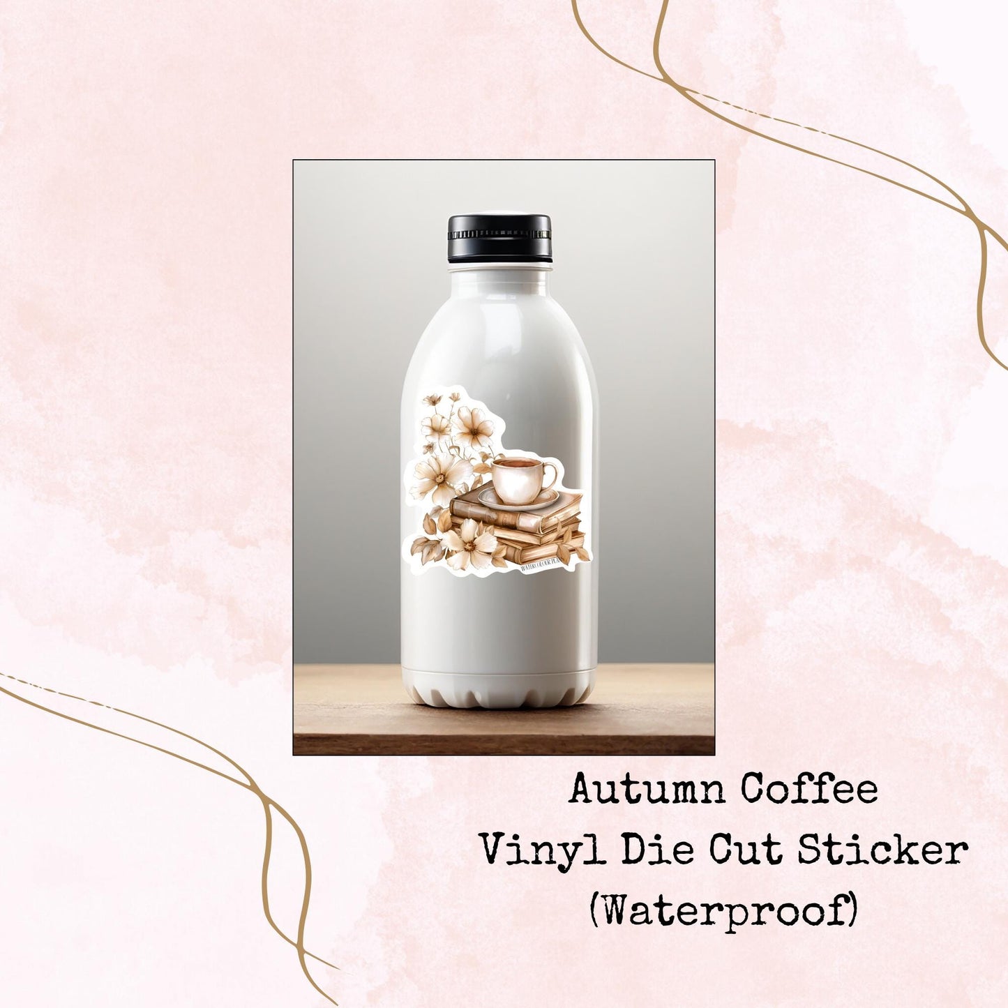 Autumn Coffee - Vinyl Die Cut - Waterproof Stickers