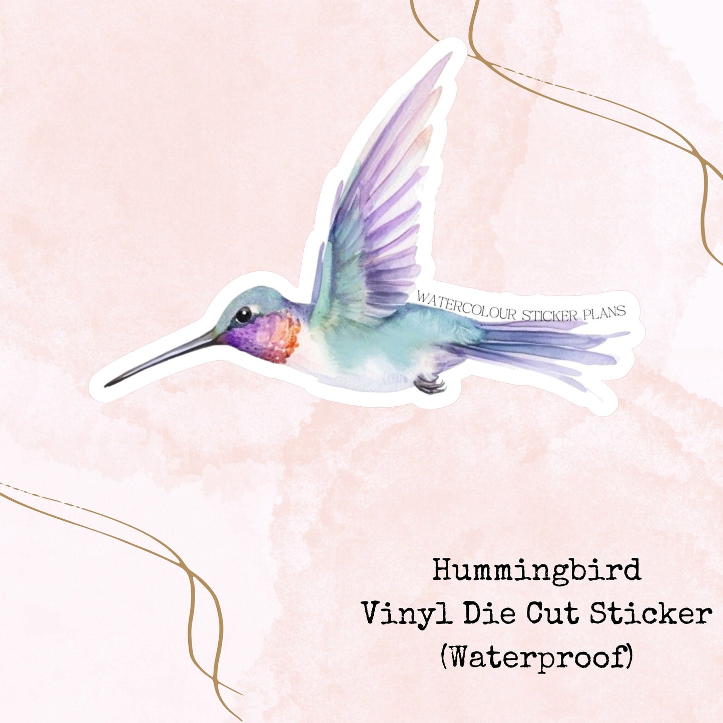 Hummingbird - Vinyl Die Cut - Waterproof Stickers