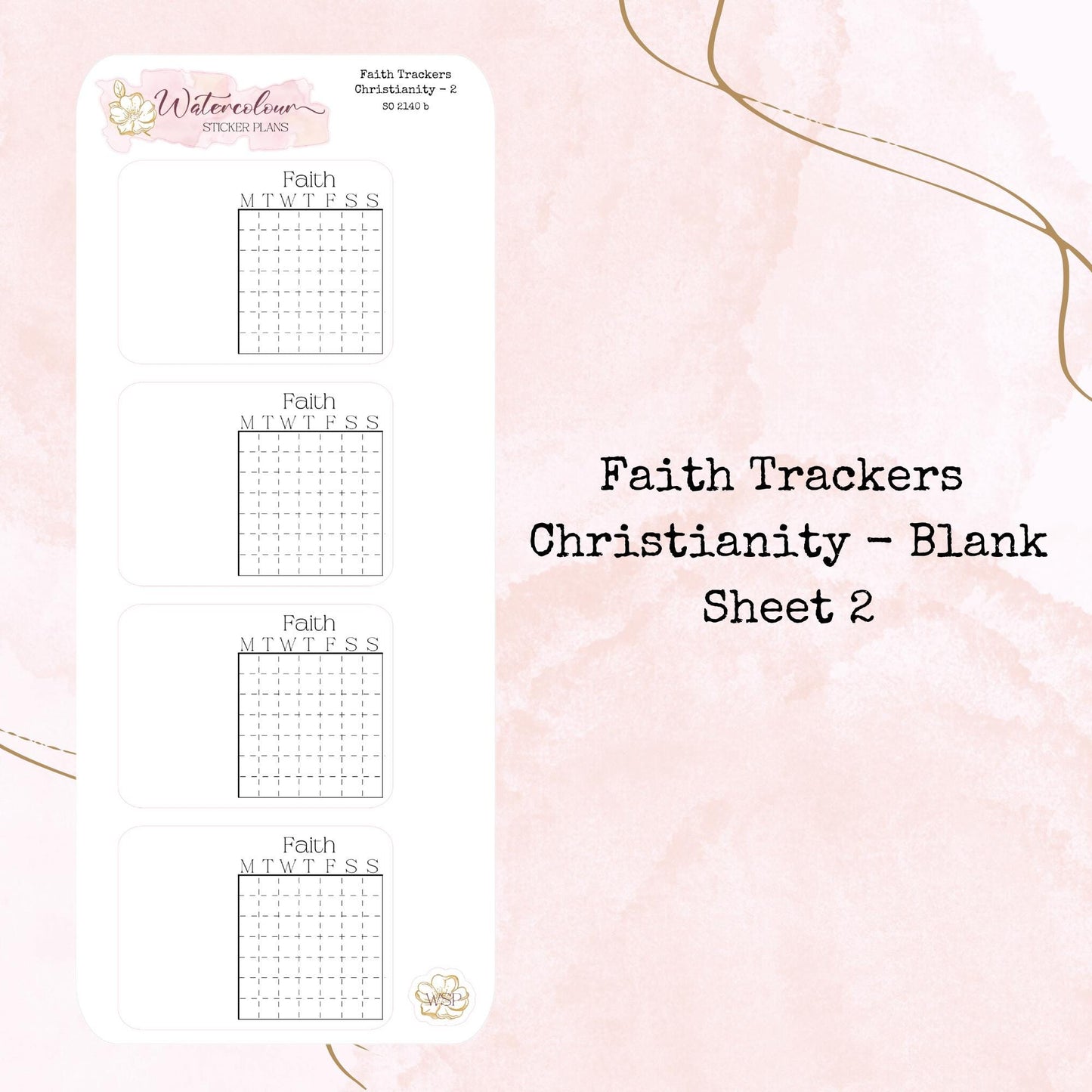 Faith Trackers - Christianity - Tracker Stickers - Planner and Journal Stickers - Stationery